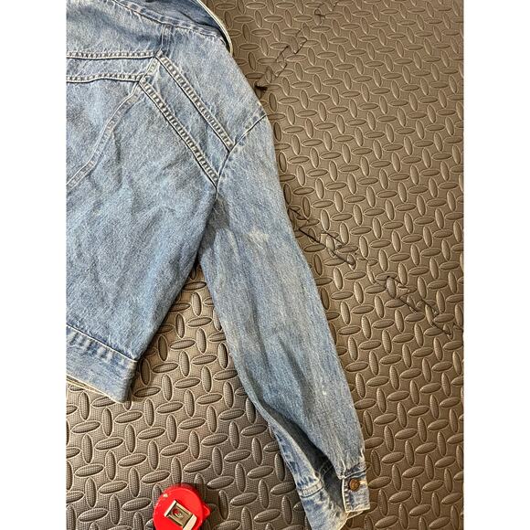 Vintage 70s LEVIS Denim Women Jacket Size Large Rare Orange Tab‎ Brand Tab - Picture 5 of 11